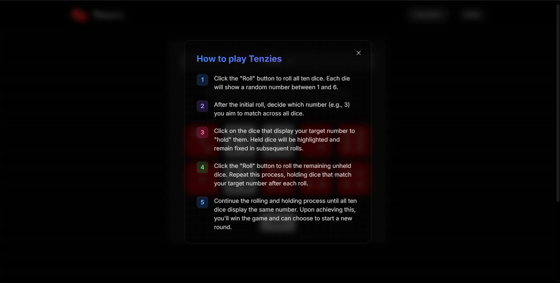 Tenzies screenshot 3